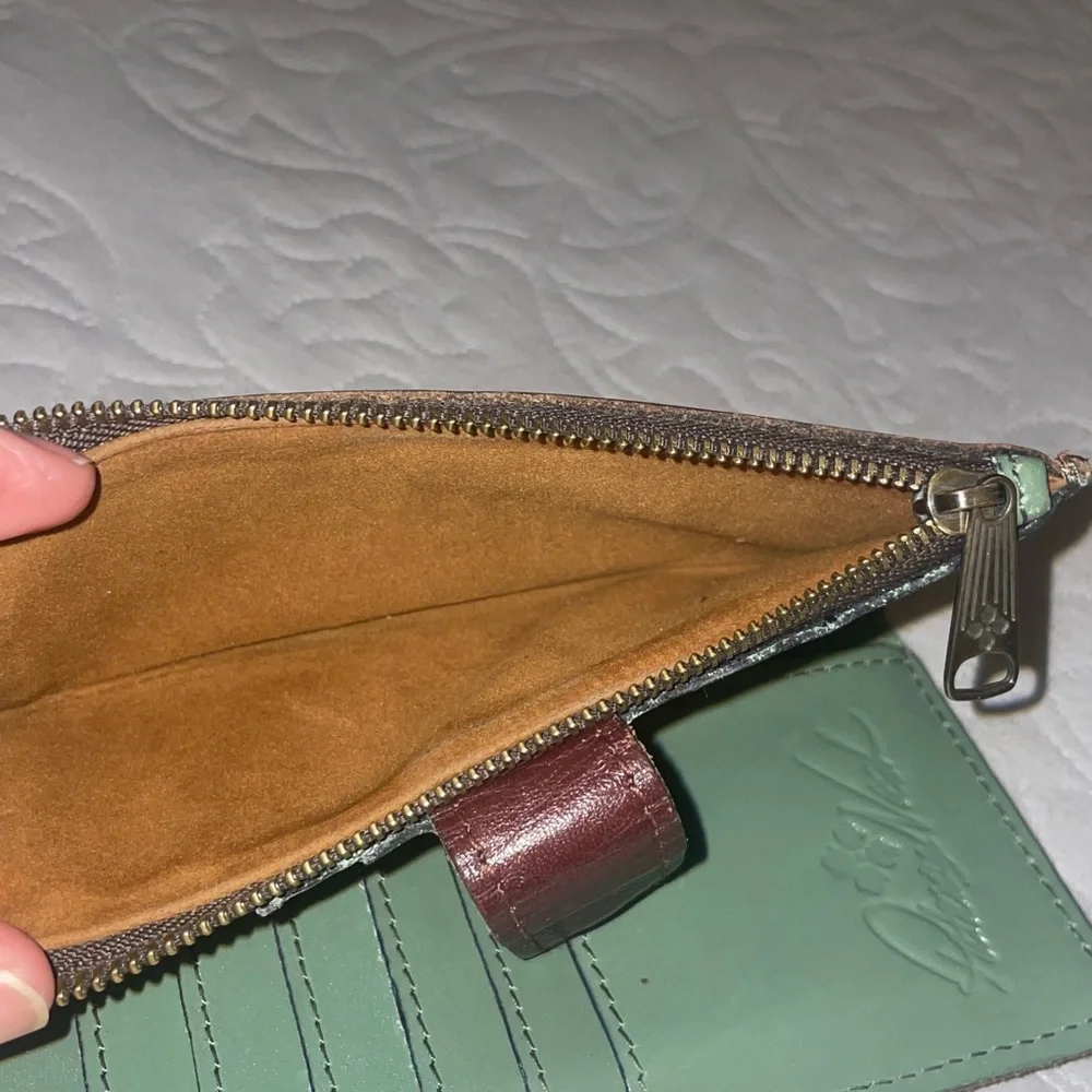 Patricia Nash Cognac Brown Leather Snap Wallet - Picture 3 of 4